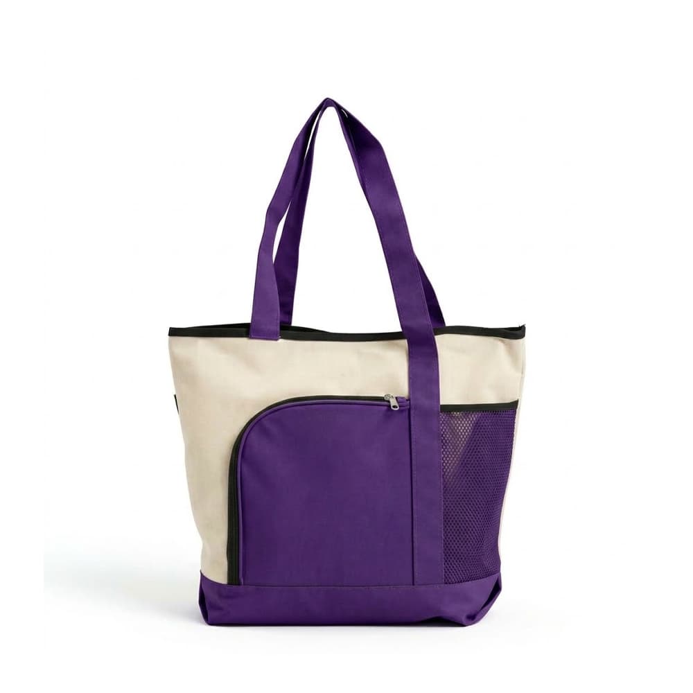 Zippered Shopper Canvas Tote Bag gallery 3