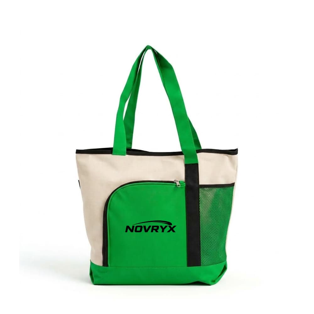 Zippered Shopper Canvas Tote Bag gallery 4